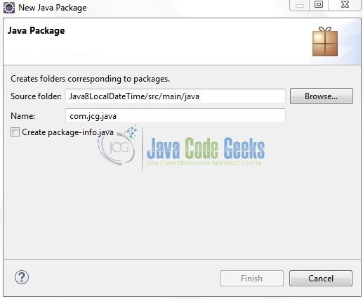 Fig. 6: Java Package Name (com.jcg.java)