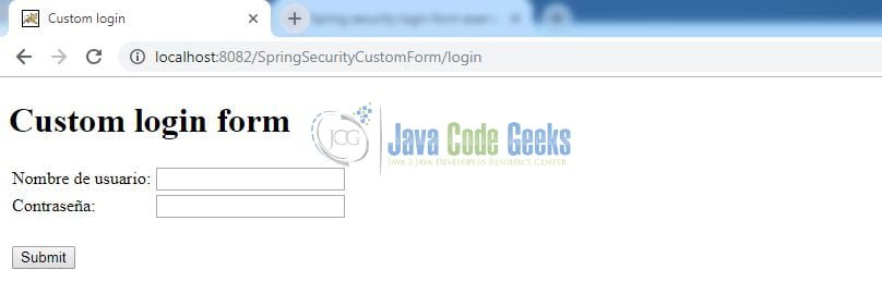Spring Security Custom Form Login - Custom login form page