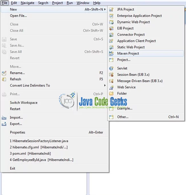Hibernate Calling Stored Procedure - Create a Maven Project