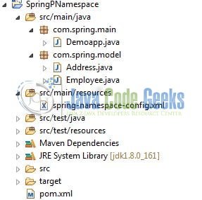 Spring p-namespace - Application Project Structure