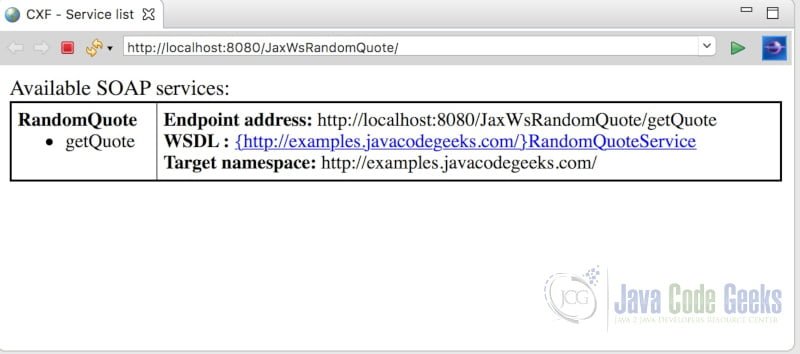 JAX-WS Change Endpoint - RandomQuote Web Service