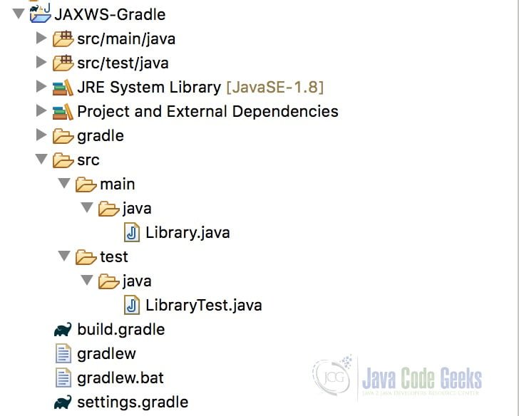 JAX-WS Gradle - Gradle Project Structure
