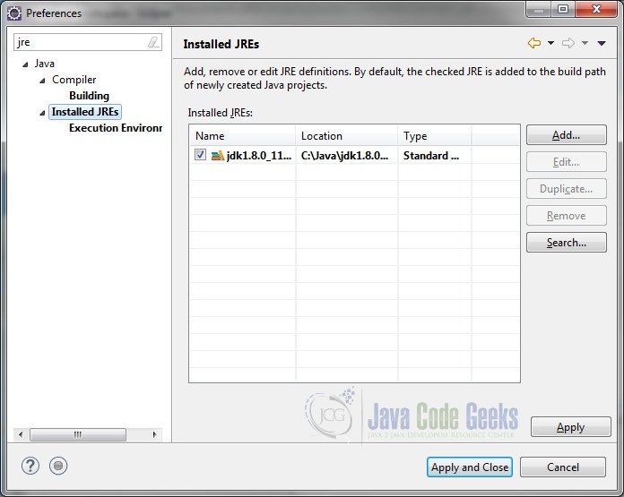 Java 8 to Java 13 - Installed Java Runtime Environments