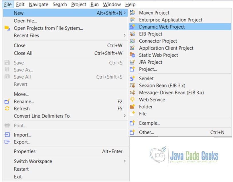 JSF Backing Bean Example -  Dynamic Project in Eclipse