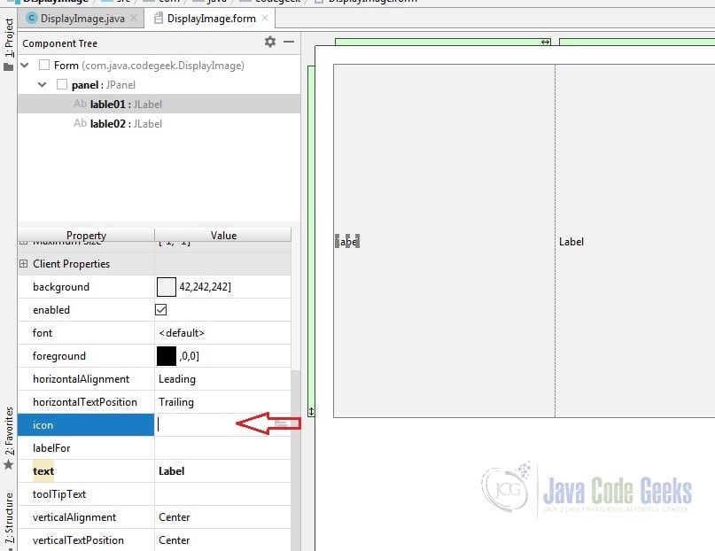 IntelliJ IDEA GUI Designer - 'icon' Property