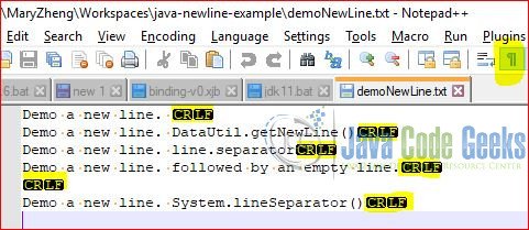 Java New Line - Text File