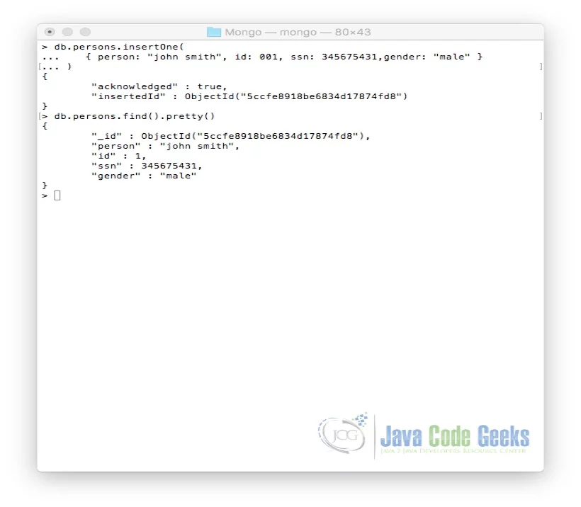 MongoDB Data Models - Query Document