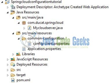 Spring Cloud Configuration -  Application Structure