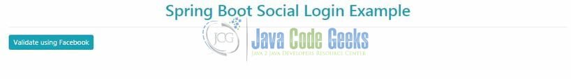 Spring Boot Social Login - Index Page
