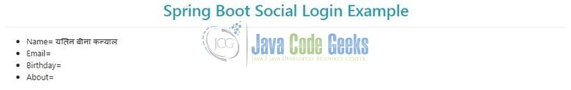 Spring Boot Social Login - Facebook Profile