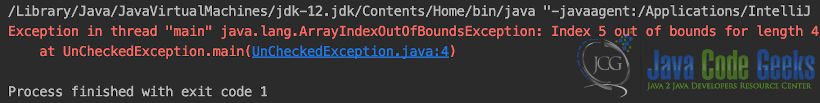 Java throw Exception - throw exception java - Output of UnCheckedException