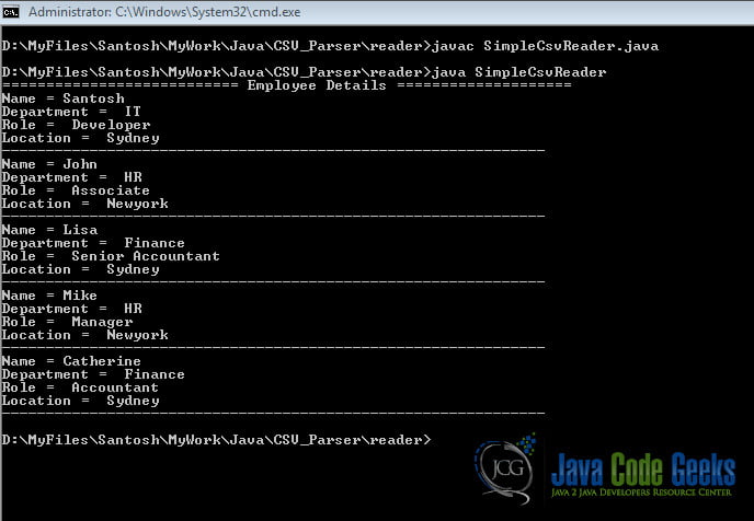 Java CSV Parsing - SimpleCsvReader output