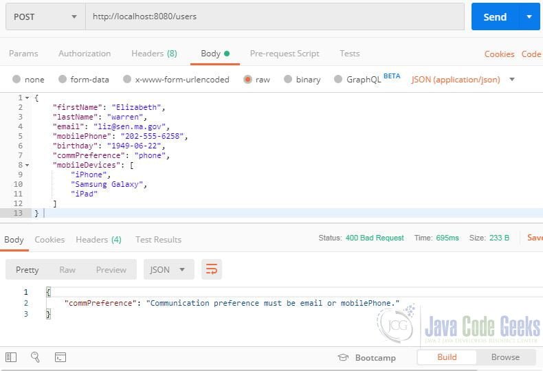 spring data rest validation