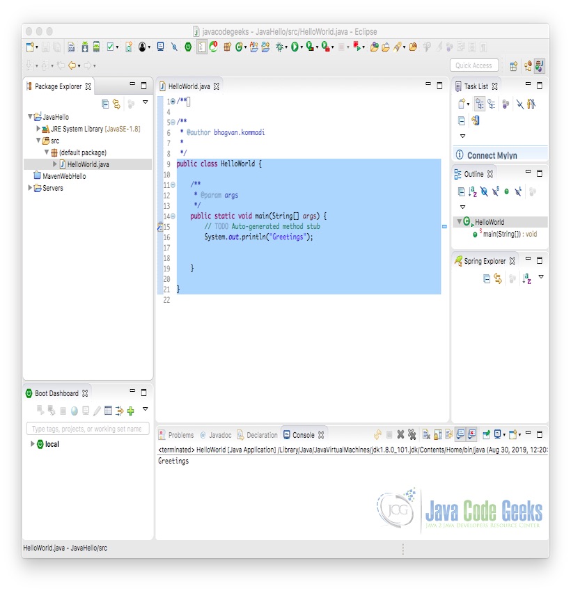 Python vs Java - Java Hello