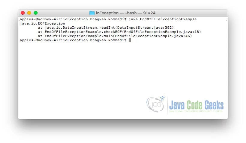 java.io.ioexception - EOFException