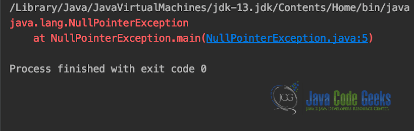 Java Exceptions List - NullPointerException.java