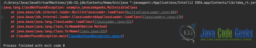 Java Exceptions List - ClassNotFoundException.java