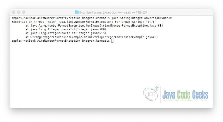 java lang format number exception