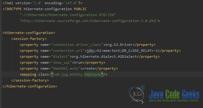 Hibernate Configuration - XML configuration