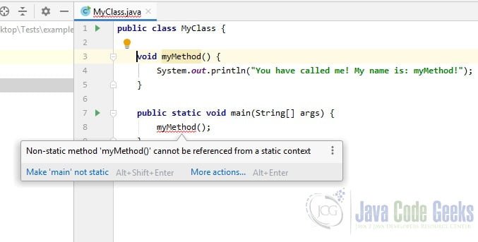 How to call a method in Java - Non-static methods