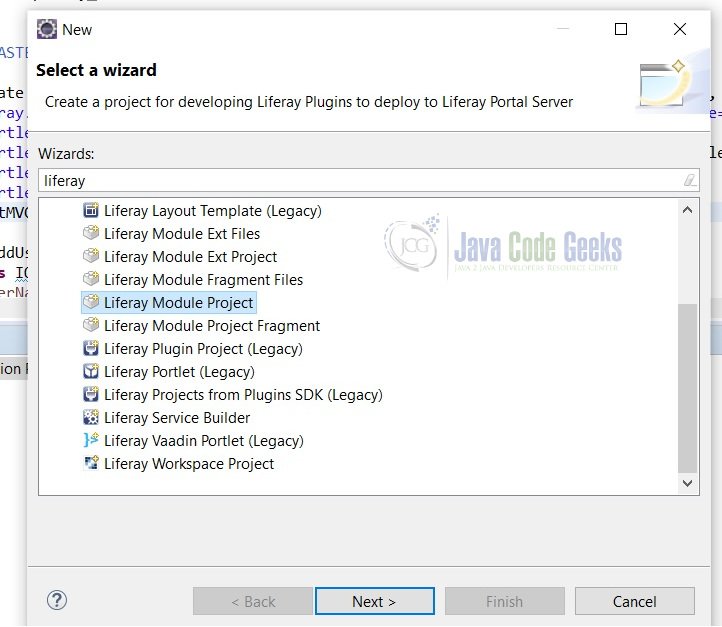 Liferay 7.2 MVC - new module project