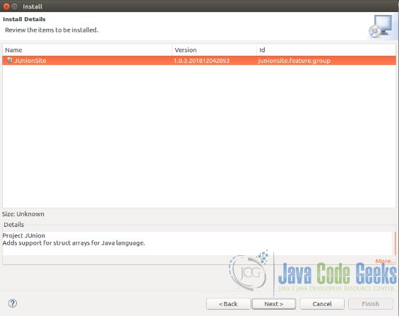 Java Struct - Installation step 2