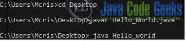 Java Hello World -  javac