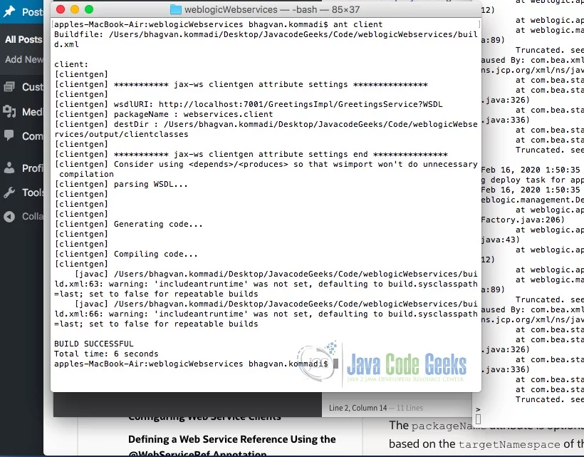 WebLogic Web Service - Services Client