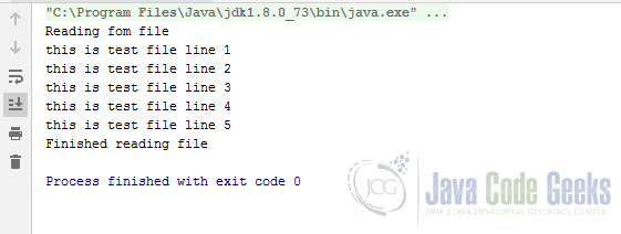 Java BufferedReader - file output