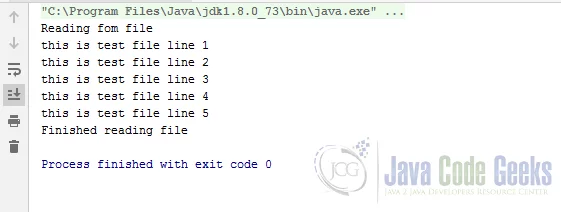 Java BufferedReader - file output