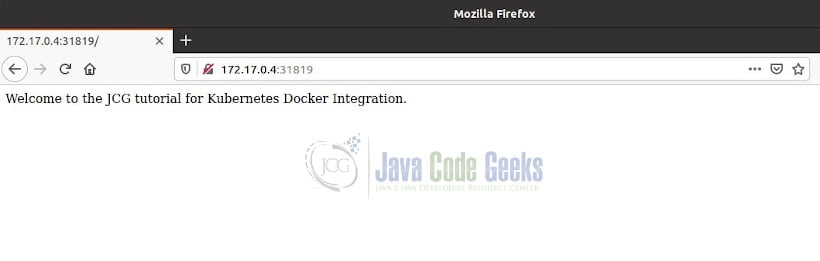 Docker Kubernetes - Application through browser