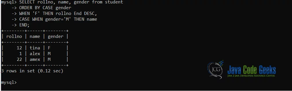 SQL CASE - ORDER BY Clause
