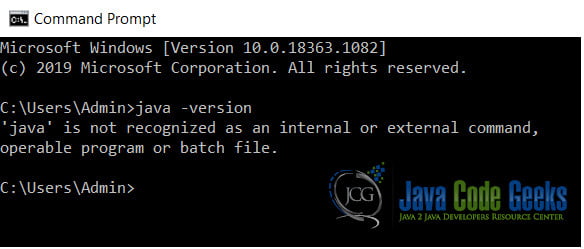 No Java installed on machine