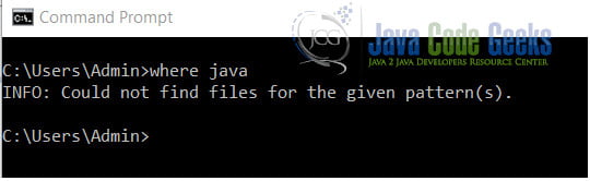 where output when no java installed