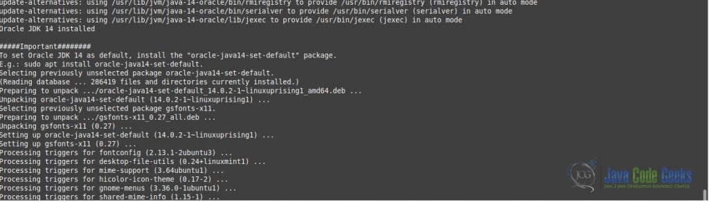 install java linux mint - Output for command sudo apt-get install oracle-java14-installer oracle-java14-set-default