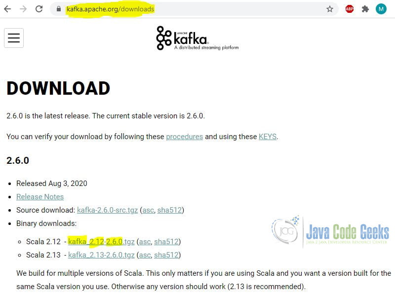 download kafka for windows