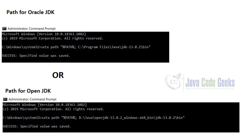 Java Development Kit - Setting the PATH variable through the Command Prompt