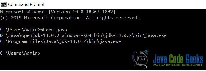 Where java output