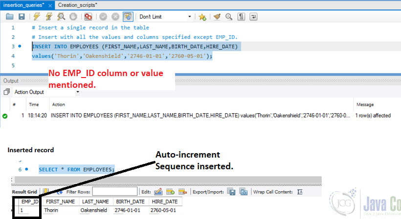SQL Insert Query - 'Insert into' with all column names specified
