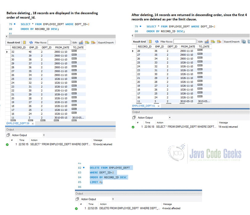 SQL Delete - Delete with LIMIT and ORDER BY