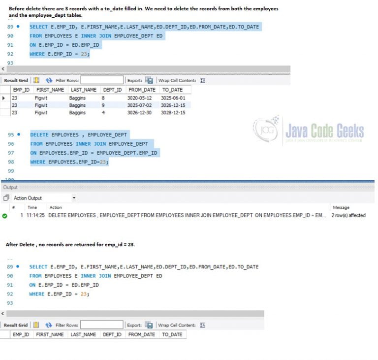 SQL Delete Query Example - Java Code Geeks