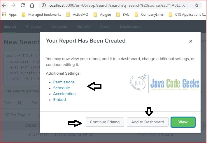 Splunk Reports created