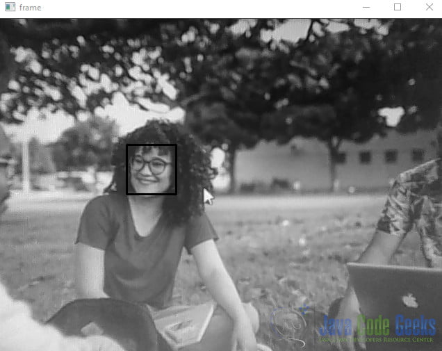 opencv python - Detected Face