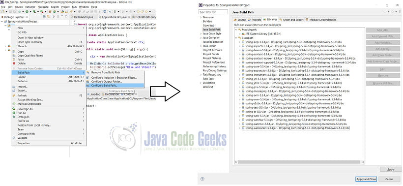 download spring framework jars - Eclipse Build Path