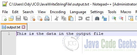java write string to file -  File Created with the BufferedWriter Example.