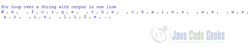 python for loop - For loop output in a single line