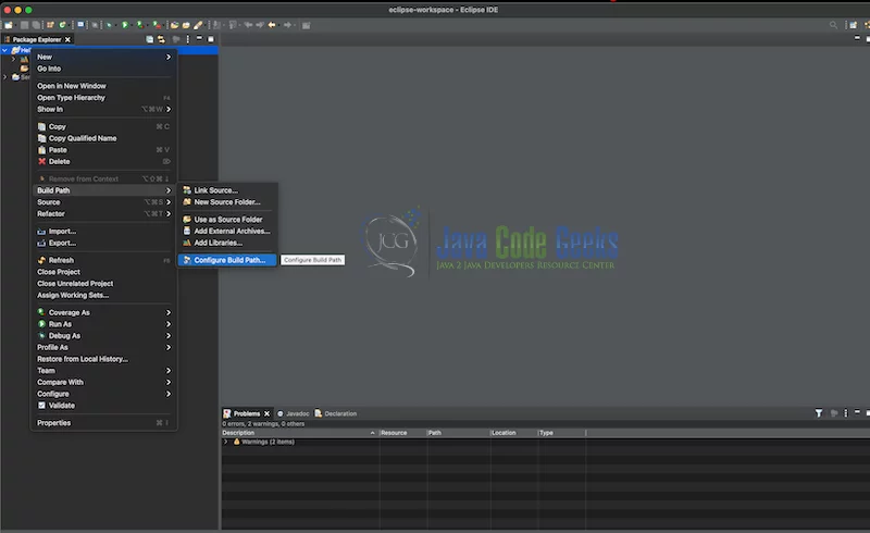 spring framework eclipse - build path