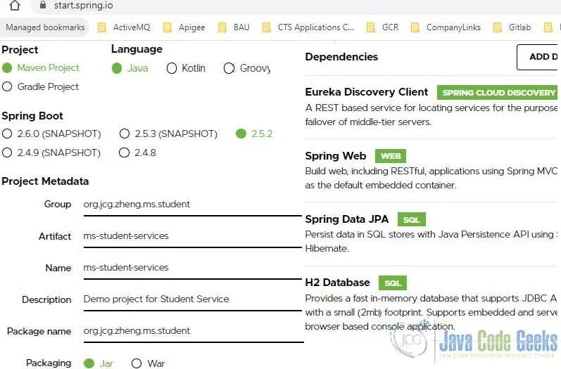 microservices architecture - web project