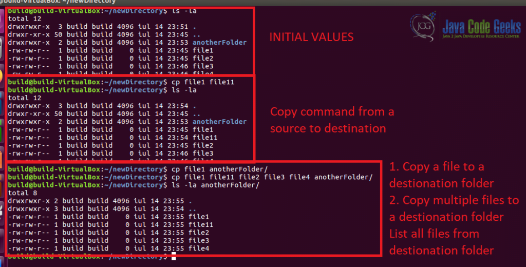 Example of copy syntax