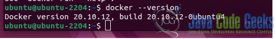 Checking docker version after install